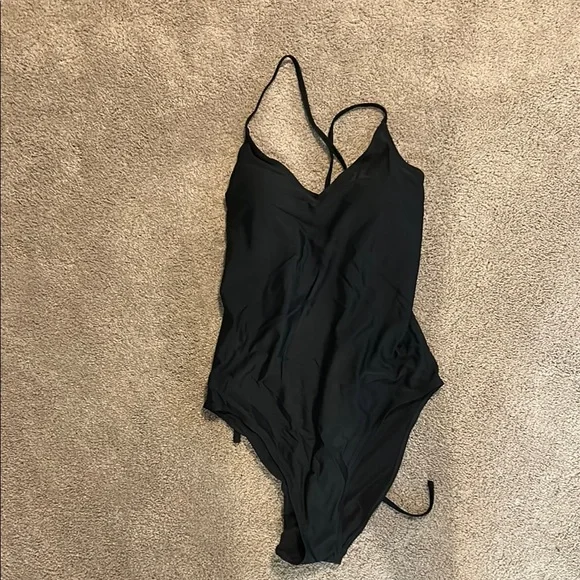 Aerie Black One-Piece Swimsuit with Adjustable Straps - Picture 1 of 5